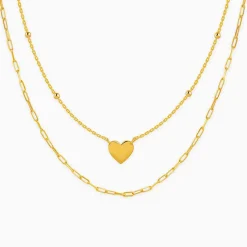 Kriti Sanon Golden Layered Love Necklace