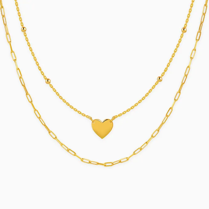 Kriti Sanon Golden Layered Love Necklace