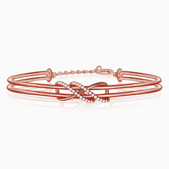 Kriti Sanon Rose Gold Dual Entangle Bracelet