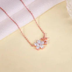 Kriti Sanon Rose Gold Flora Drape Necklace
