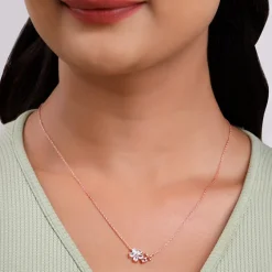 Kriti Sanon Rose Gold Flora Drape Necklace