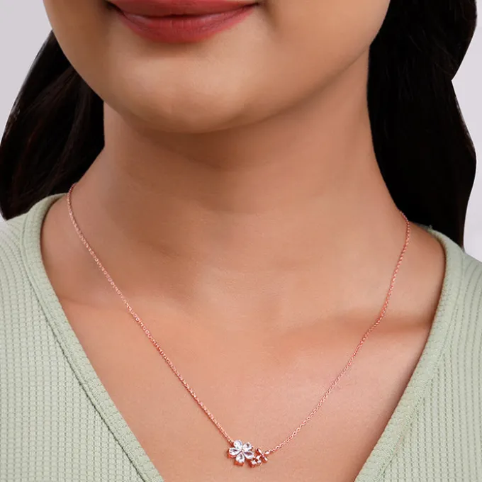 Kriti Sanon Rose Gold Flora Drape Necklace