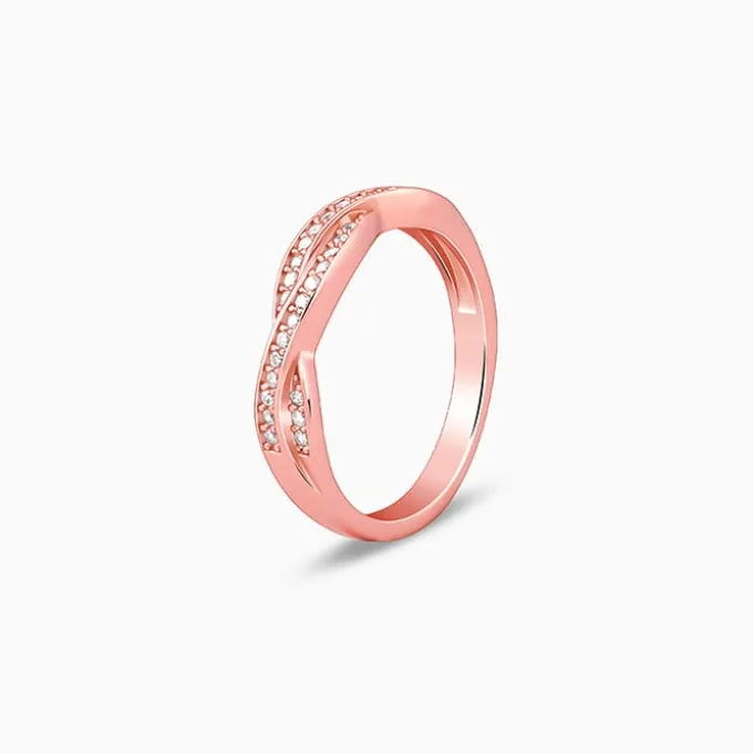 Kriti Sanon Rose Gold Sparkling Spiral Ring