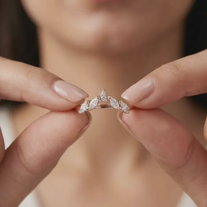 Kriti Sanon Rose Gold Vanki Shine Ring (Size 12)