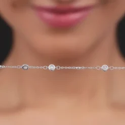 Kriti Sanon Silver Connected by Circles Bracelet