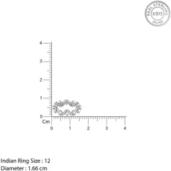 Kriti Sanon Silver Dorothy Pearl Ring (Size 12)