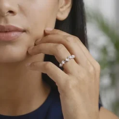 Kriti Sanon Silver Dorothy Pearl Ring (Size 12)