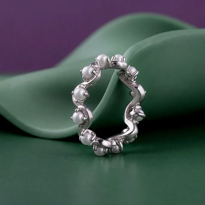Kriti Sanon Silver Dorothy Pearl Ring (Size 12)