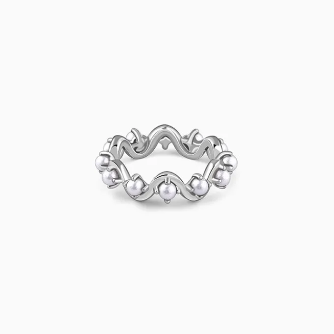 Kriti Sanon Silver Dorothy Pearl Ring (Size 12)