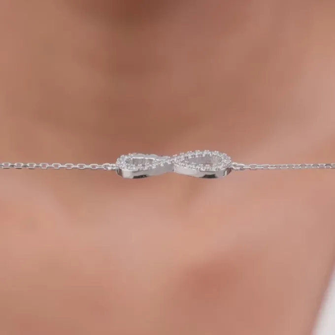 Kriti Sanon Silver Infinity Heart Bracelet