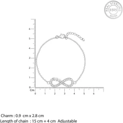 Kriti Sanon Silver Infinity Heart Bracelet