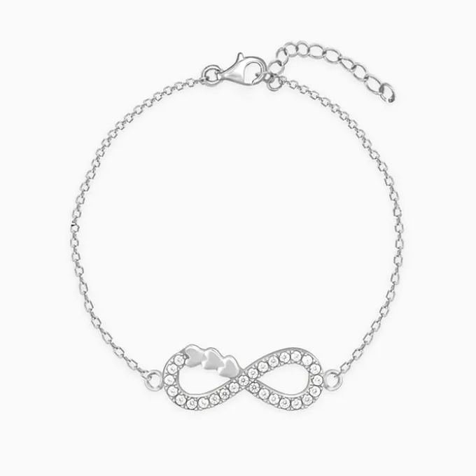 Kriti Sanon Silver Infinity Heart Bracelet