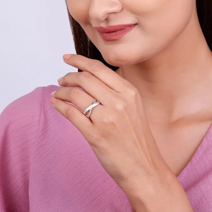 Kriti Sanon Silver Merging Orbits Ring