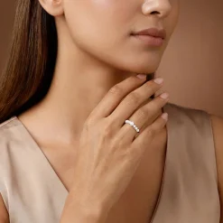 Kriti Sanon Silver Olivia Pearl Ring (Size 12)