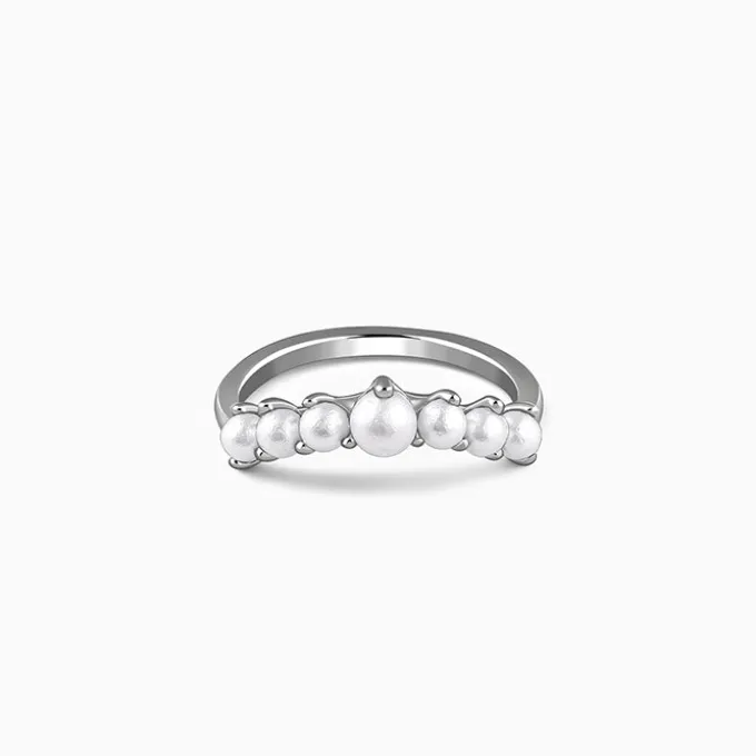 Kriti Sanon Silver Olivia Pearl Ring (Size 12)