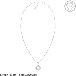 Kriti Sanon Silver Pearl Pendant with Link Chain