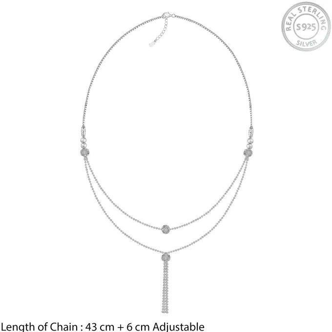 Kriti Sanon Silver Slow Dance Layered Necklace