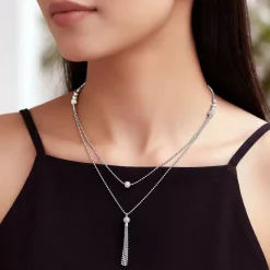 Kriti Sanon Silver Slow Dance Layered Necklace