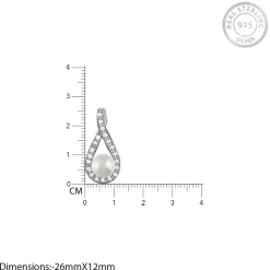 Kriti Sanon Silver Tear Drop Pearl Pendant With Link Chain