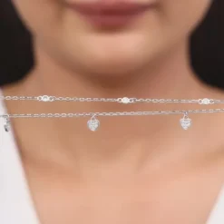 Kriti Sanon Silver Zircon Heart Charm Bracelet