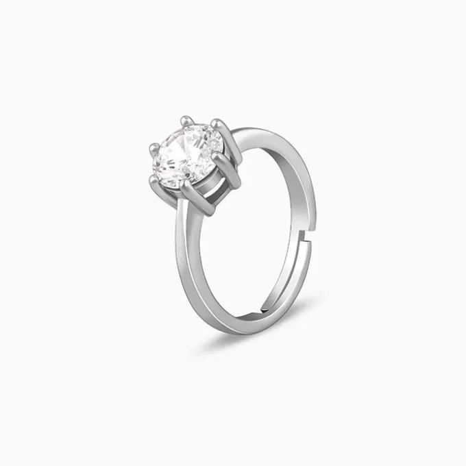 Kriti Sanon Silver Zircon Vintage Ring