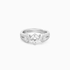 Kriti Sanon Silver Zircon Elegant Loop Ring