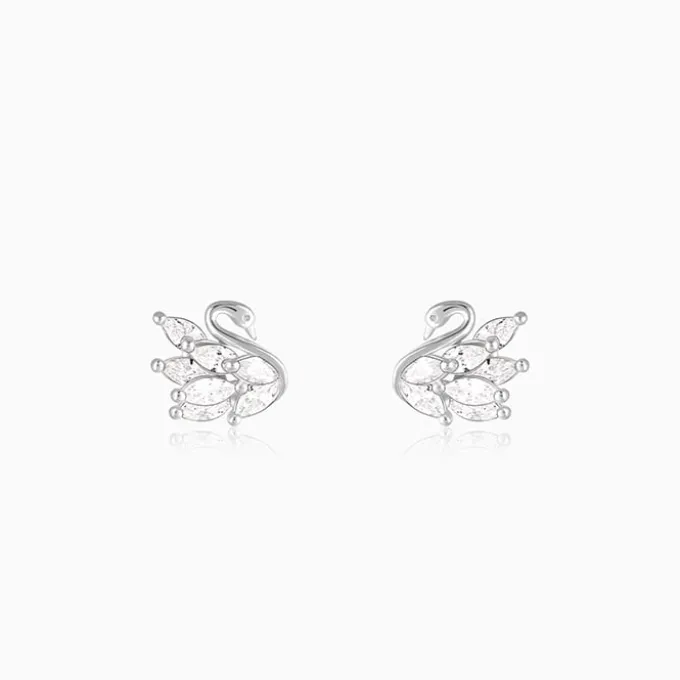 Manali's Shining Swan Studs