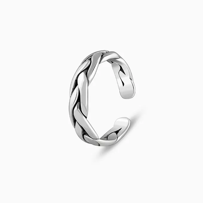 Oxidised Silver Aahana Toe Rings