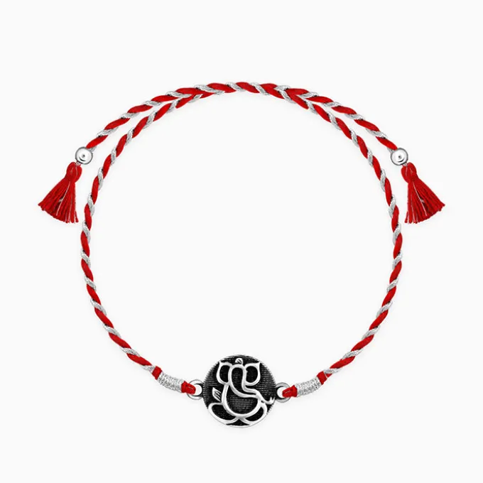 Oxidised Silver Blessings Rakhi