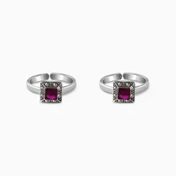 Oxidised Silver Charvi Toe Rings