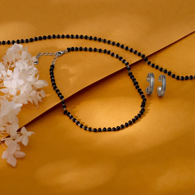 Oxidised Silver Chitrangada Set