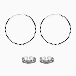 Oxidised Silver Chitrangada Set