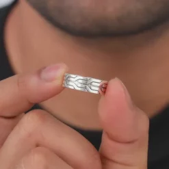 Oxidised Silver Classy Ring For Him