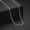 Oxidised Silver Flex Box Chain For Him