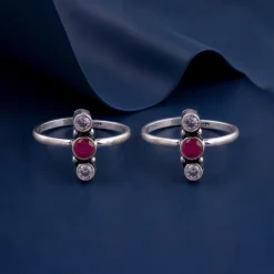 Oxidised Silver Gayathri Toe Rings