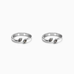 Oxidised Silver Inchara Toe Rings