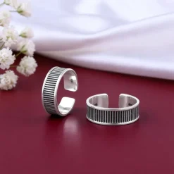 Oxidised Silver Jaya Toe Rings