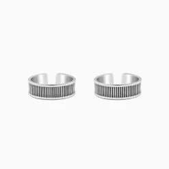 Oxidised Silver Jaya Toe Rings