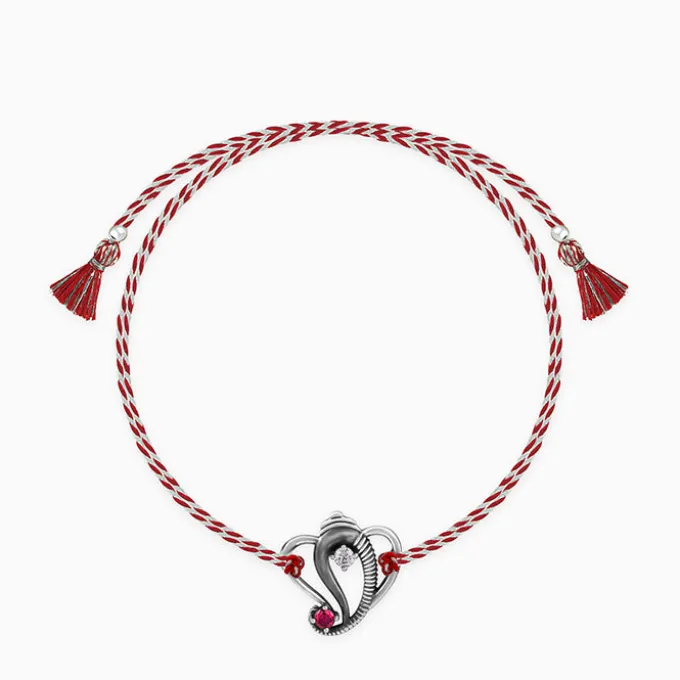Oxidised Silver Lord Ganesha Rakhi