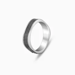 Oxidised Silver Meraki Ring For Him