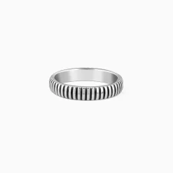 Oxidised Silver Modest Leader Ring For Him