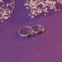 Oxidised Silver Naina Toe Rings