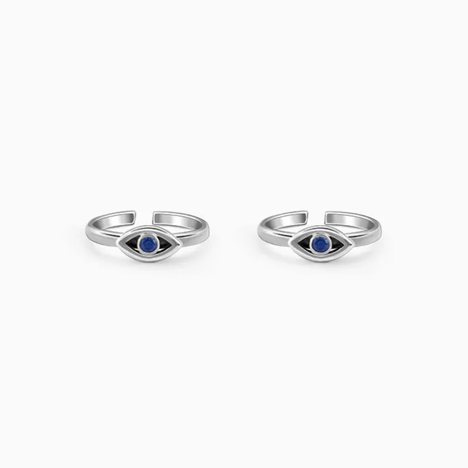 Oxidised Silver Naina Toe Rings