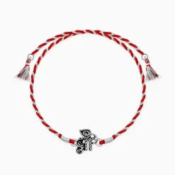 Oxidised Silver Precious Rakhi