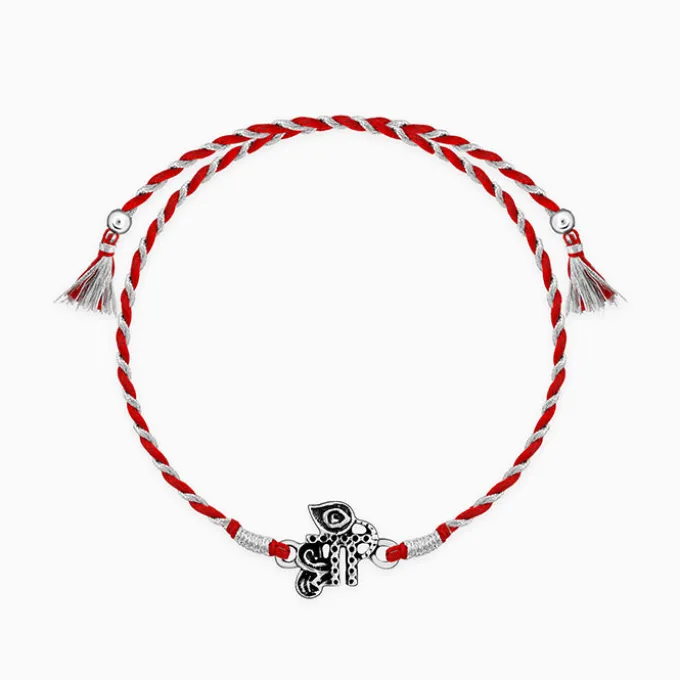 Oxidised Silver Precious Rakhi