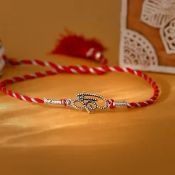 Oxidised Silver Shree Rakhi