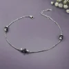 Oxidised Silver Starlace Charm Anklet