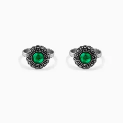 Oxidised Silver Tanishka Toe Rings