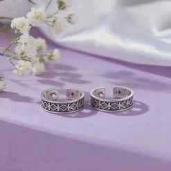 Oxidised Silver Tanya Toe Rings