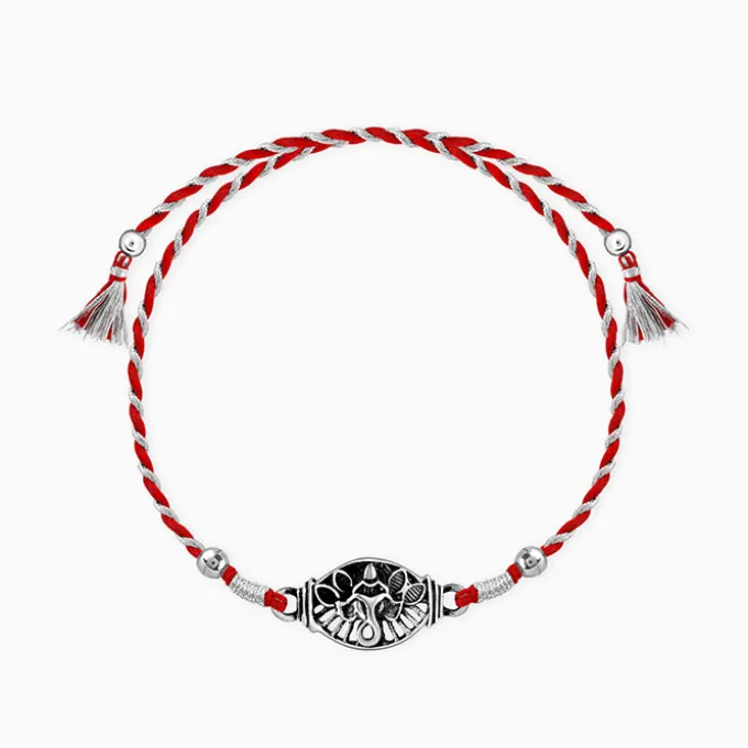 Oxidised Silver Vinayak Rakhi